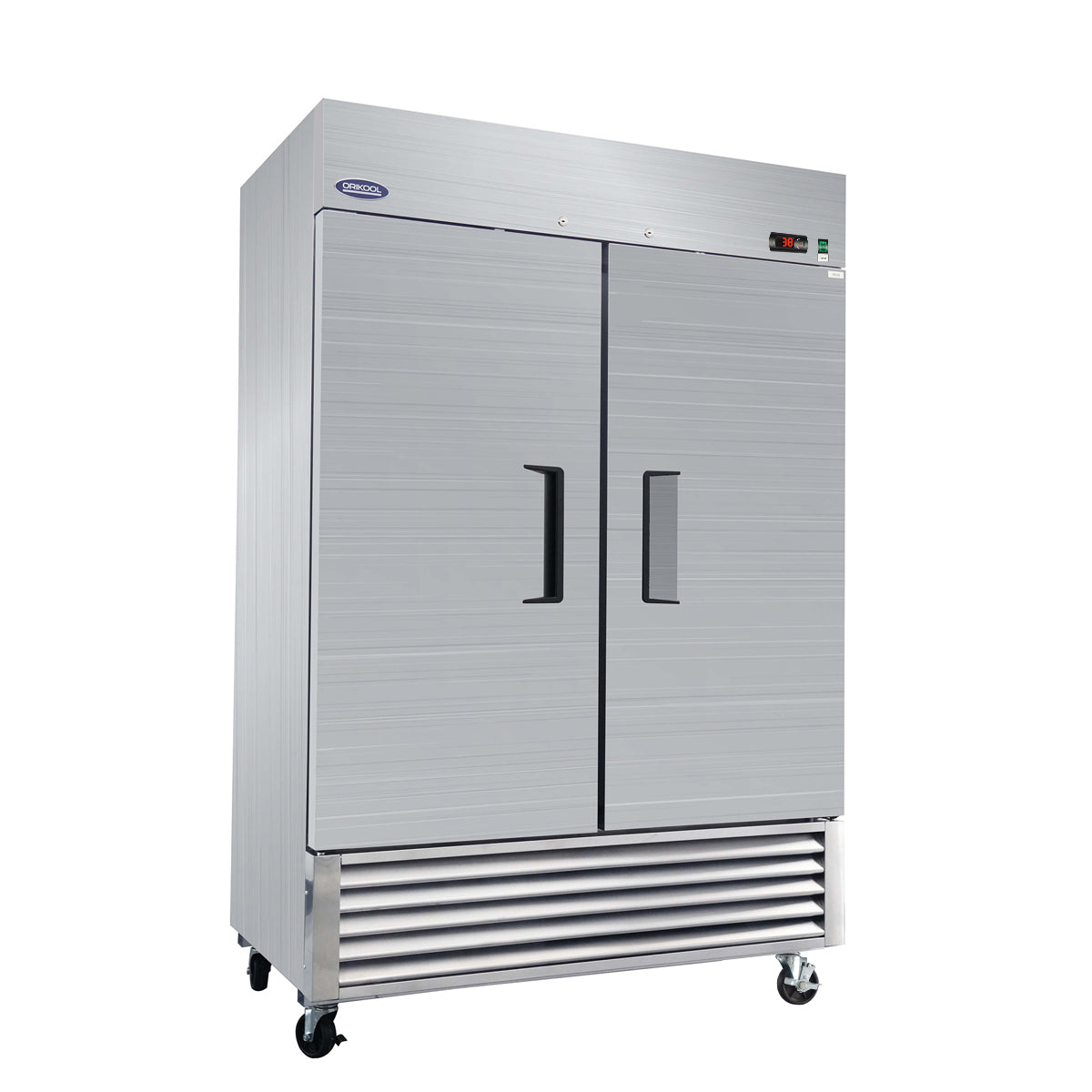 ORIKOOL 54" Commercial Reach-In Refrigerator in Stainless Steel, 2 Solid Doors, 49 cu.ft.