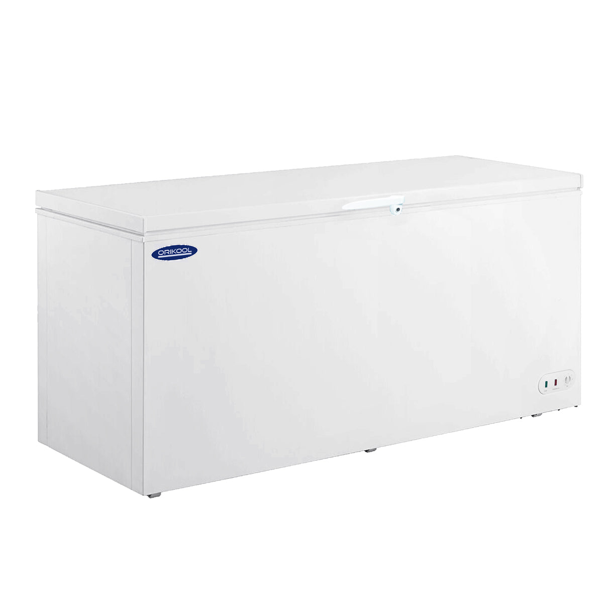 (Usado) Congelador horizontal comercial ORIKOOL de 71''W con tapa sólida, 20.1 pies cúbicos, color blanco