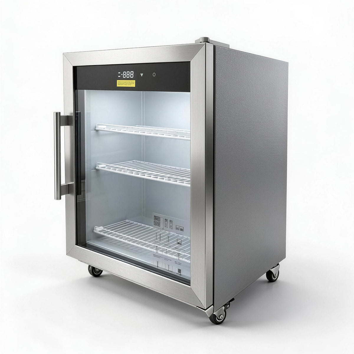 ORIKOOL 22" Commercial Glass Door Refrigerator, 3.9 Cu.Ft, LED Lighting & Adjustable Shelves