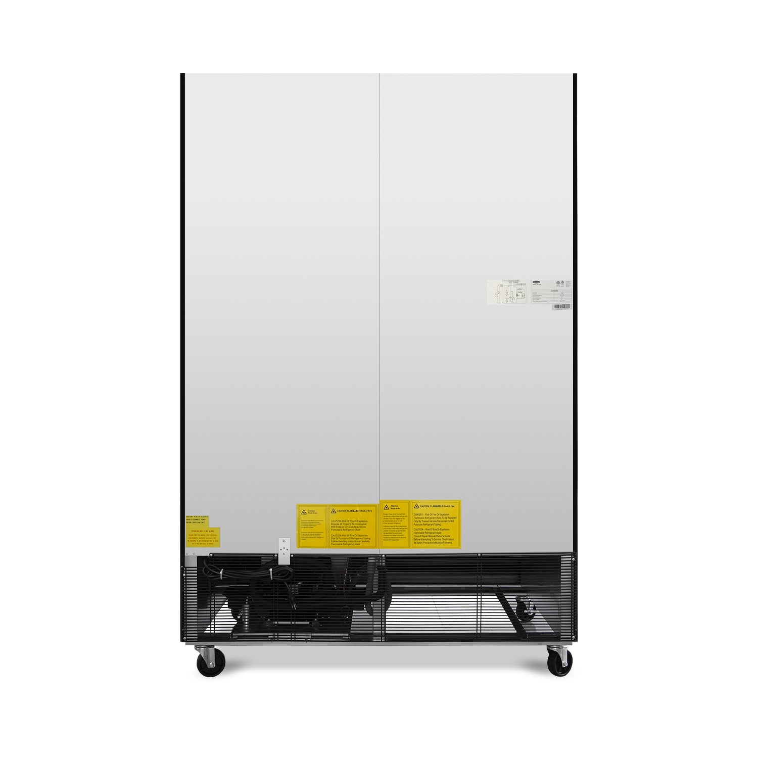 Expositor comercial ORIKOOL de 54", 2 puertas batientes de vidrio, 44.8 pies cúbicos, con iluminación LED y panel superior