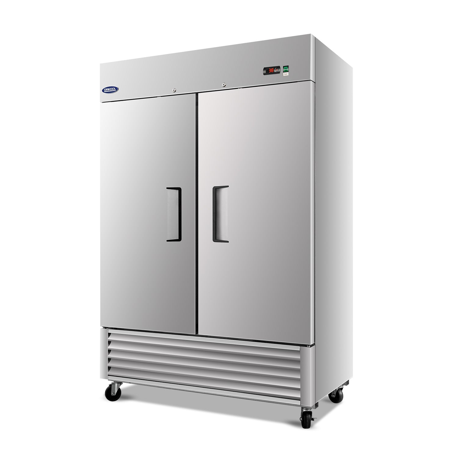 ORIKOOL 54" Commercial Reach-In Refrigerator in Stainless Steel, 2 Solid Doors, 49 cu.ft.