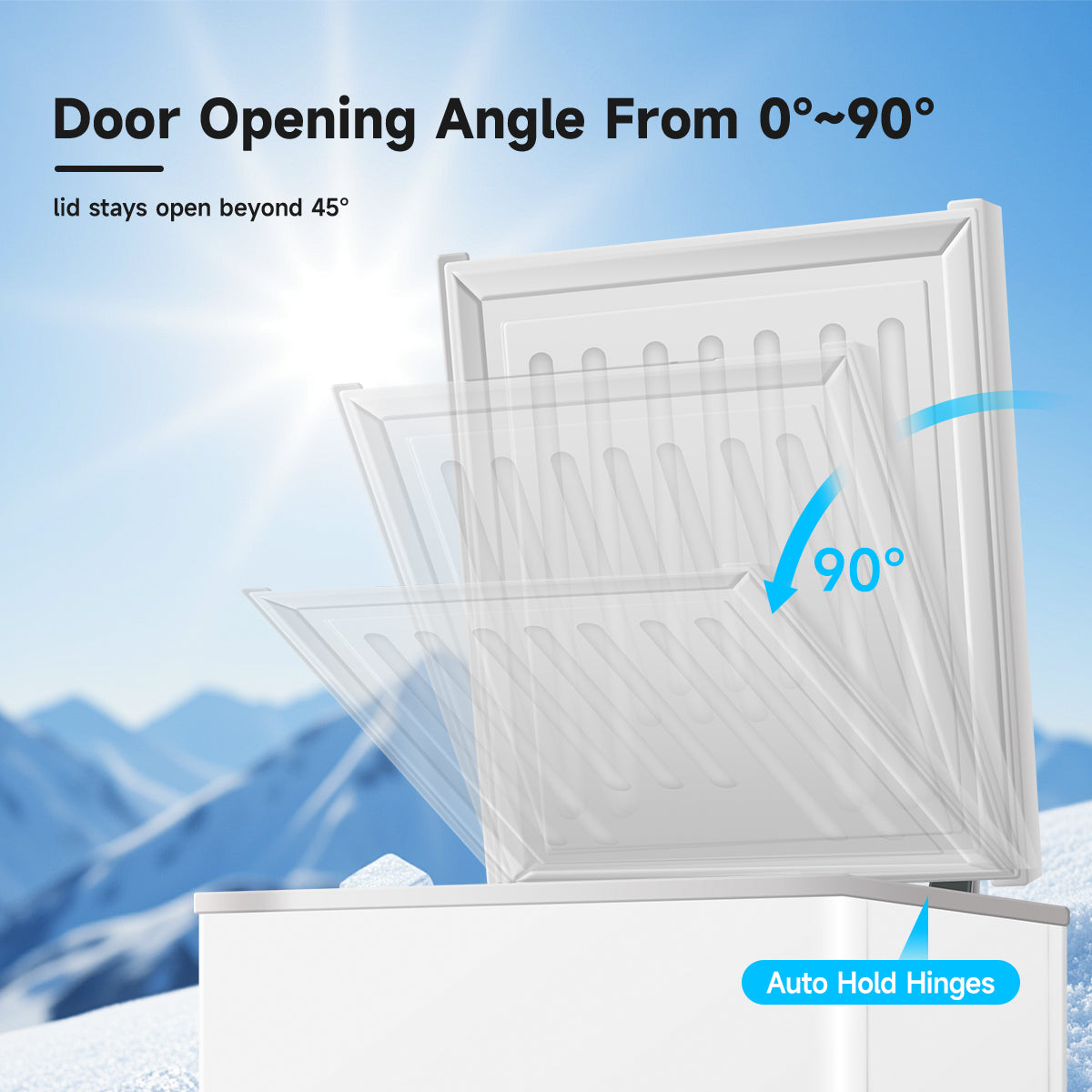 ORIKOOL 5 Cu.Ft Chest Freezer -9.5℉~ 5℉,7 Temperature Control, Removable Baskets, Energy-efficient Deep Chest Freezer