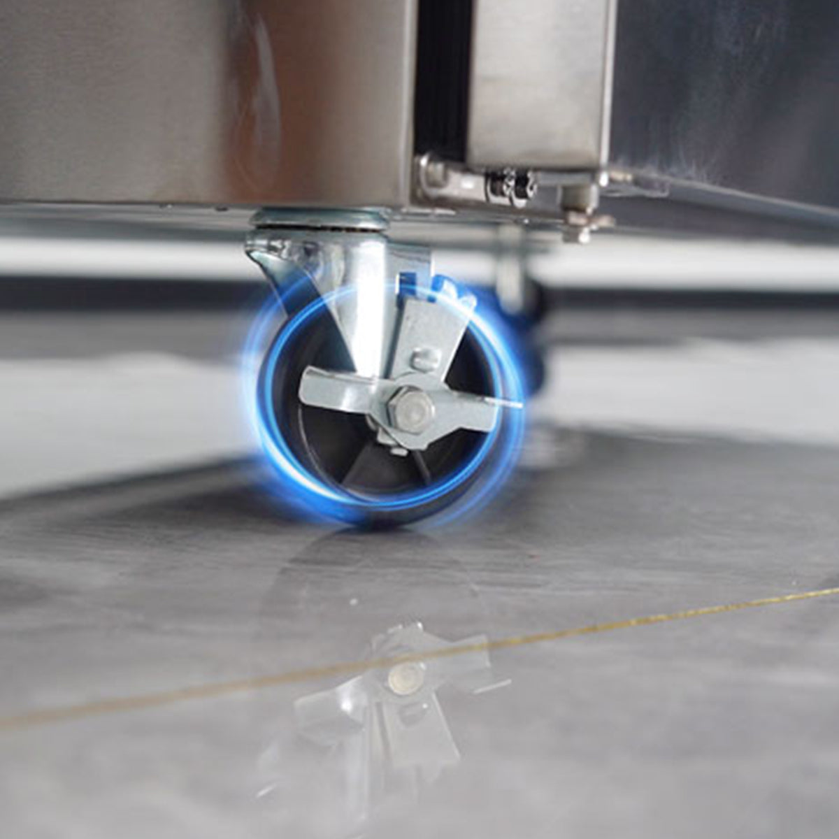 Refrigerador comercial ORIKOOL de 27" de acero inoxidable, 1 puerta sólida, 23 pies cúbicos.