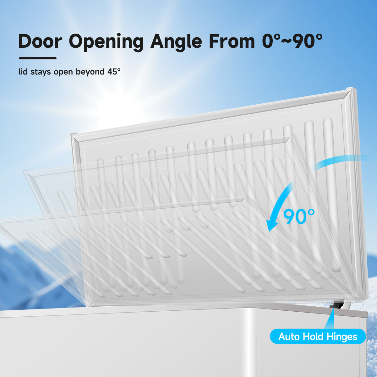 ORIKOOL 7 Cu.Ft Chest Freezer -9.5℉~ 5℉,7 Temperature Control, Removable Baskets, Energy-efficient Deep Chest Freezer