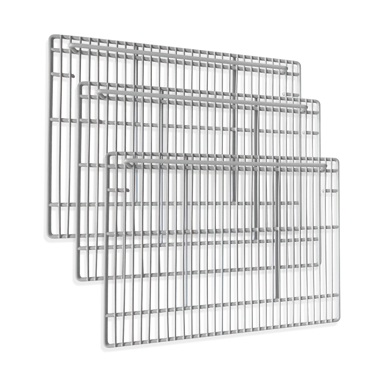 Estantes de repuesto para congelador y refrigerador comercial TSSP48, TSSP72 (medio), juego de 3, estantes de alambre de acero gris con revestimiento de epoxi