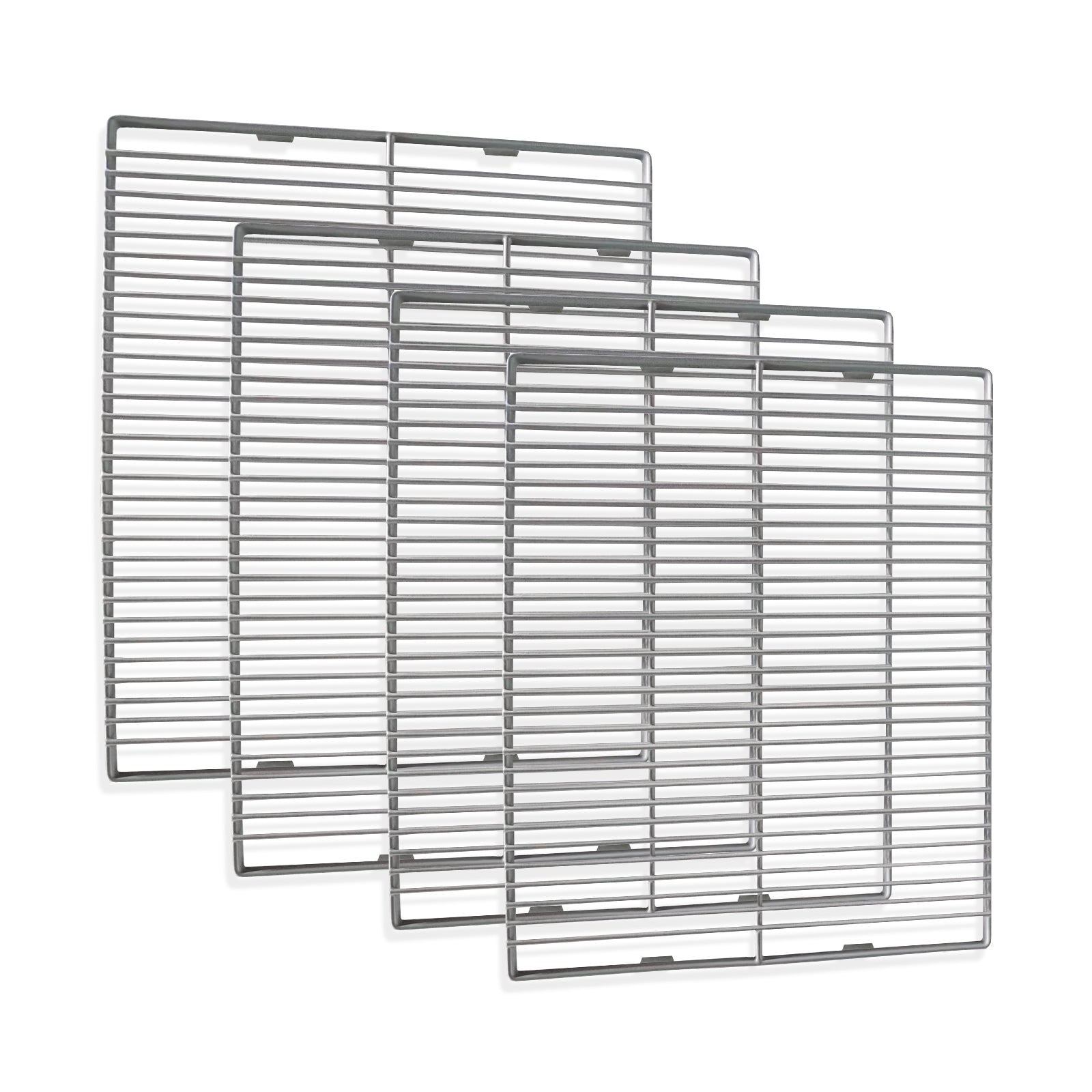 Estantes de repuesto para refrigerador comercial de 49,5 x 32,7 cm, ajustables, de alambre de acero, para refrigerador de bebidas de 61 cm - Juego de 4 (dos juegos), color gris