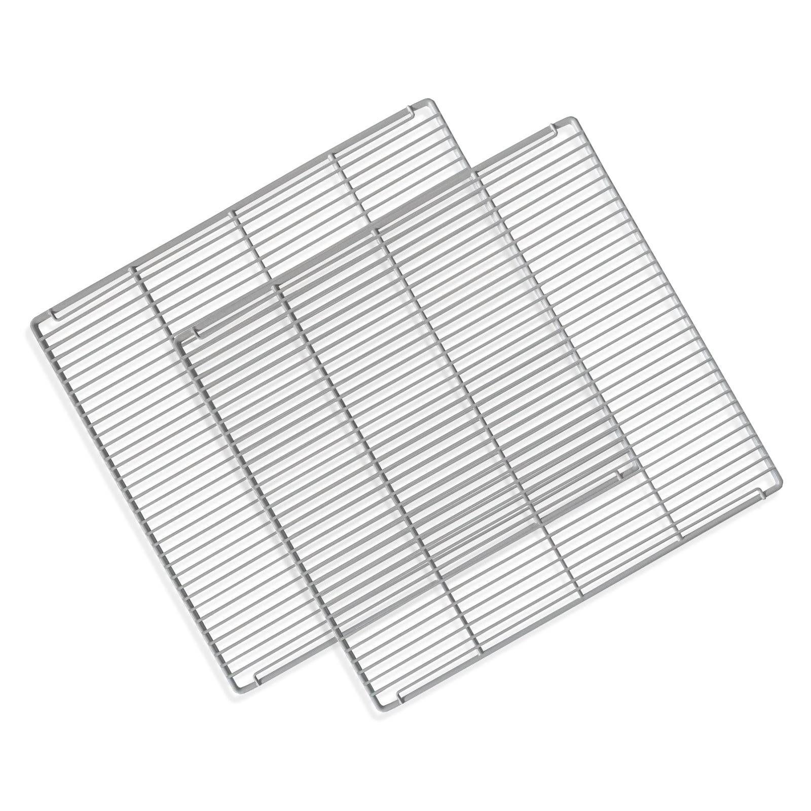 Estantes de repuesto para refrigeradores y congeladores comerciales de 25 1/5" x 24 3/5", juego de 2, de alambre de acero gris con revestimiento epoxi para TPP44