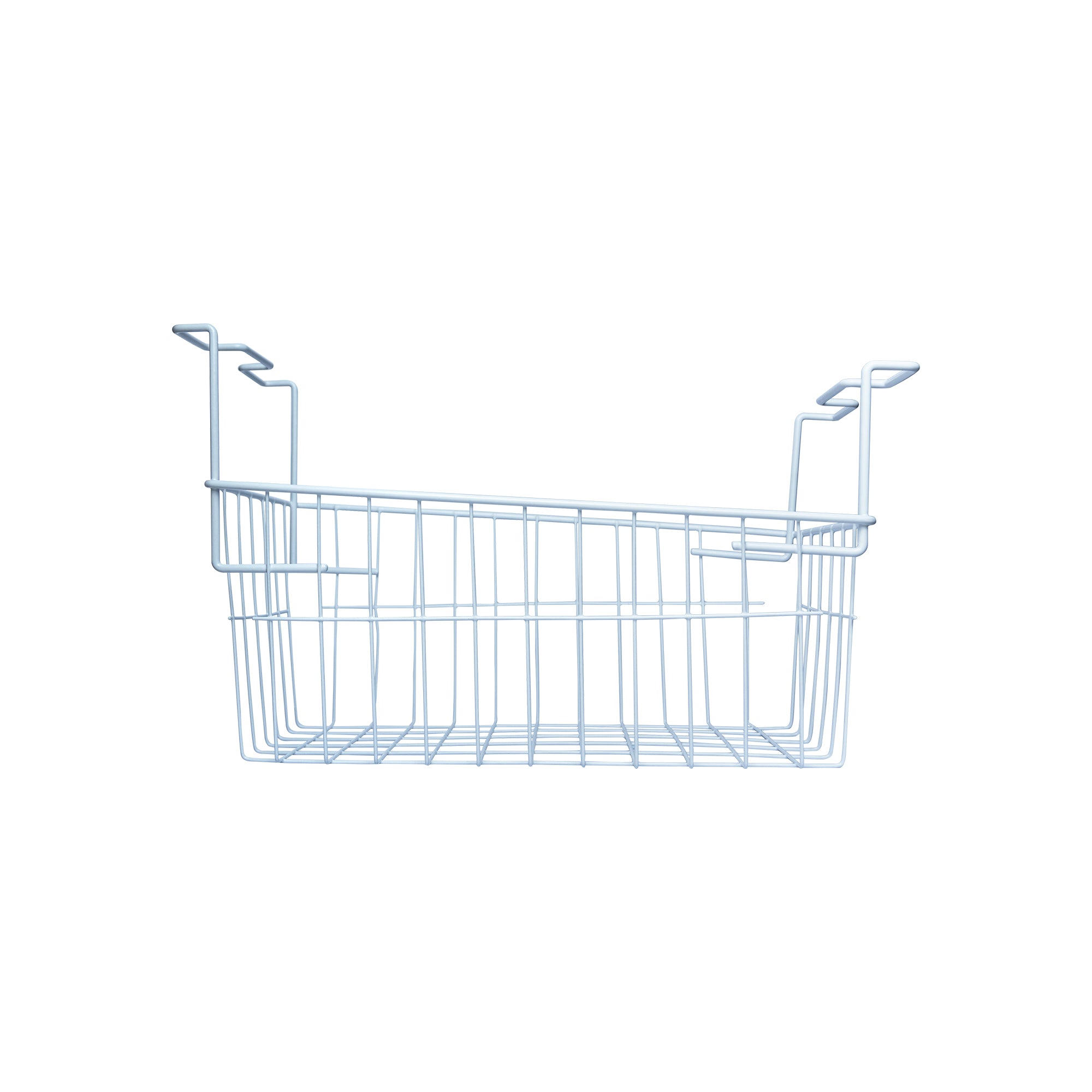 Cesta de alambre blanca para alimentos con asas (57,5 x 26,5 x 34,5 cm) - Organizador para congeladores SD320Q, SD420Q, SD520Q y SD620Q