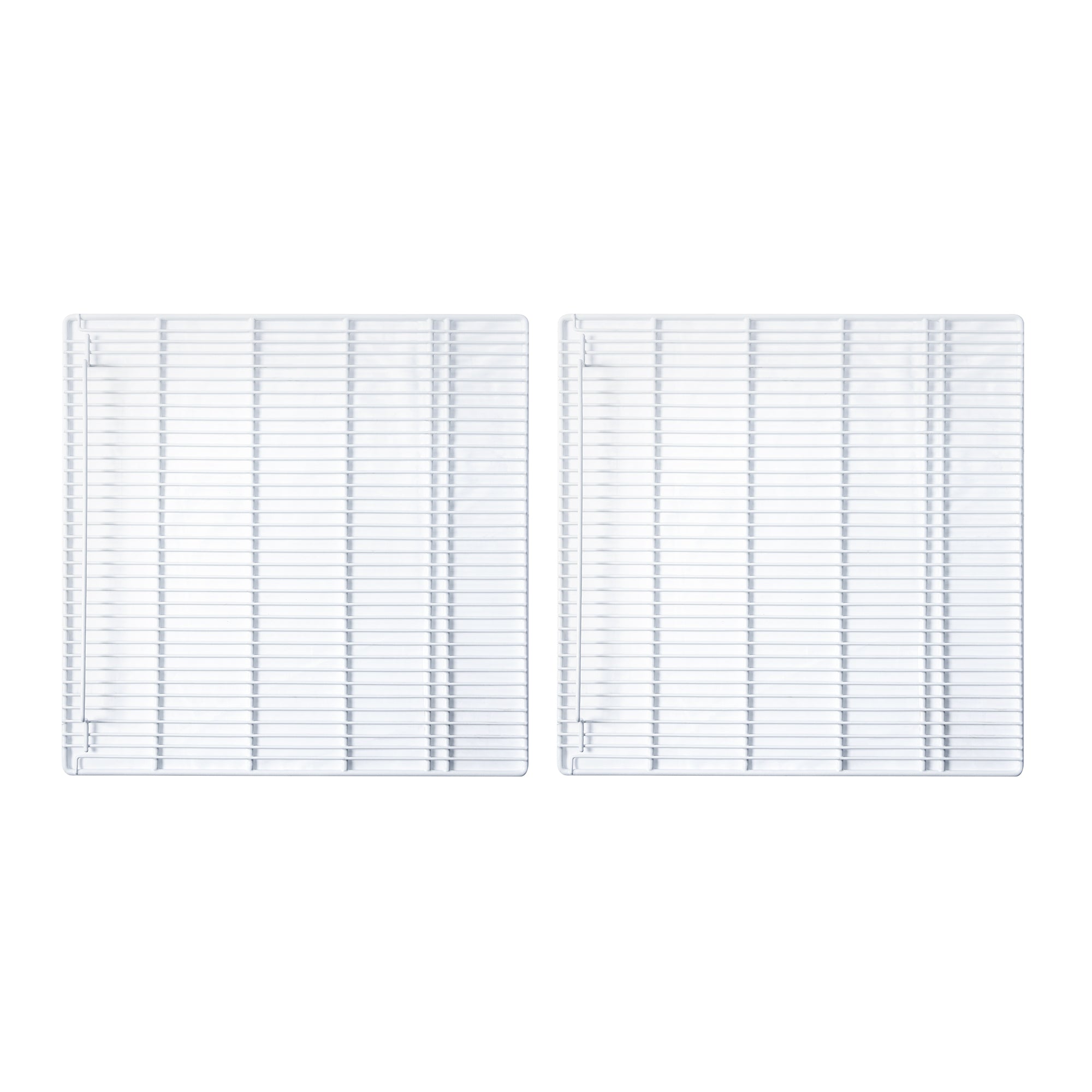 Estantes de alambre ajustables con revestimiento epoxi (izquierdo y derecho) para SC2090F y SC2090FT. Mejore la organización con estantes utilitarios resistentes. Juego de 2 estantes para refrigerador comercial (blancos).