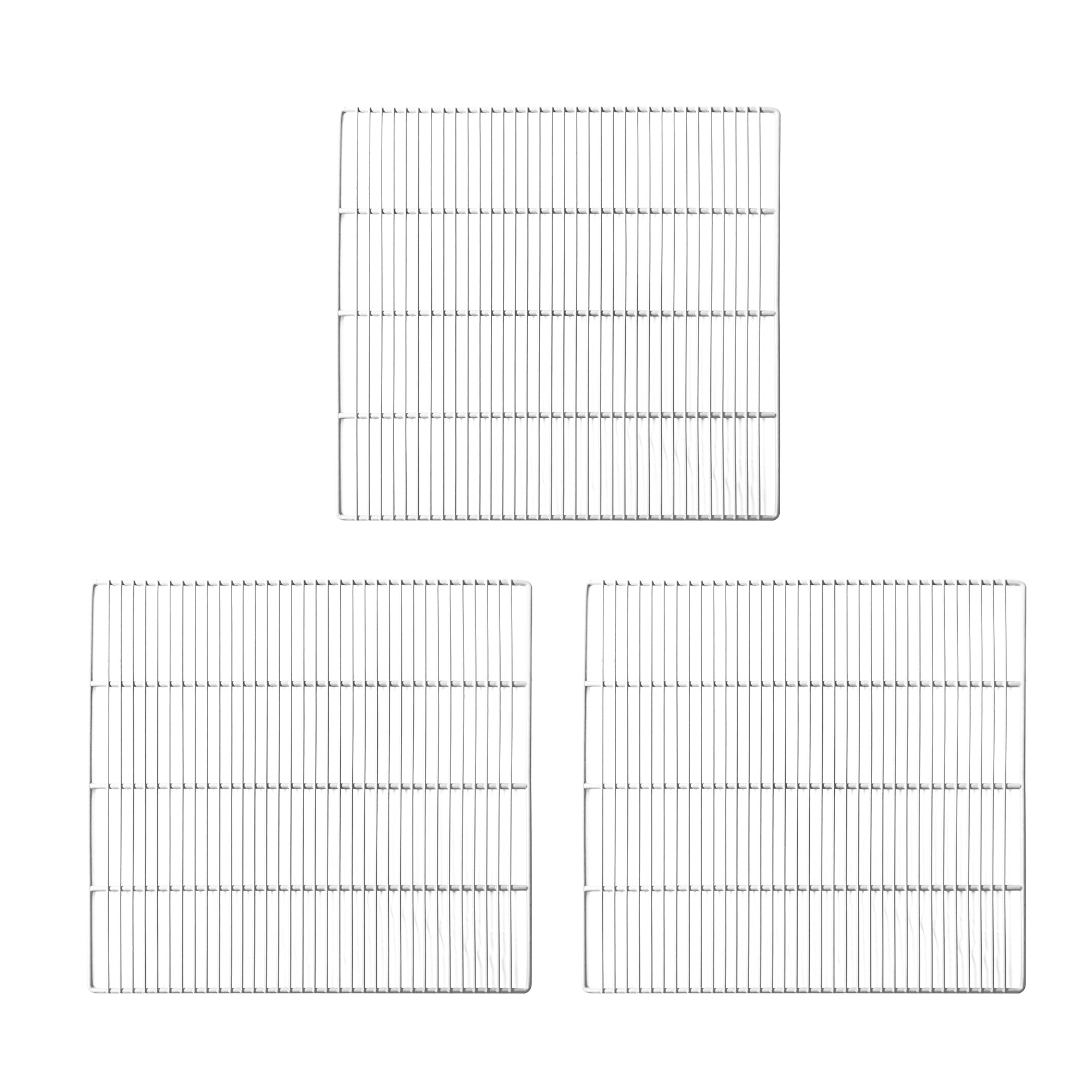 Estantes de alambre ajustables con revestimiento epoxi de 26'' × 25 1/5'' para refrigerador comercial TPP93 (medio) (gris), juego de 3