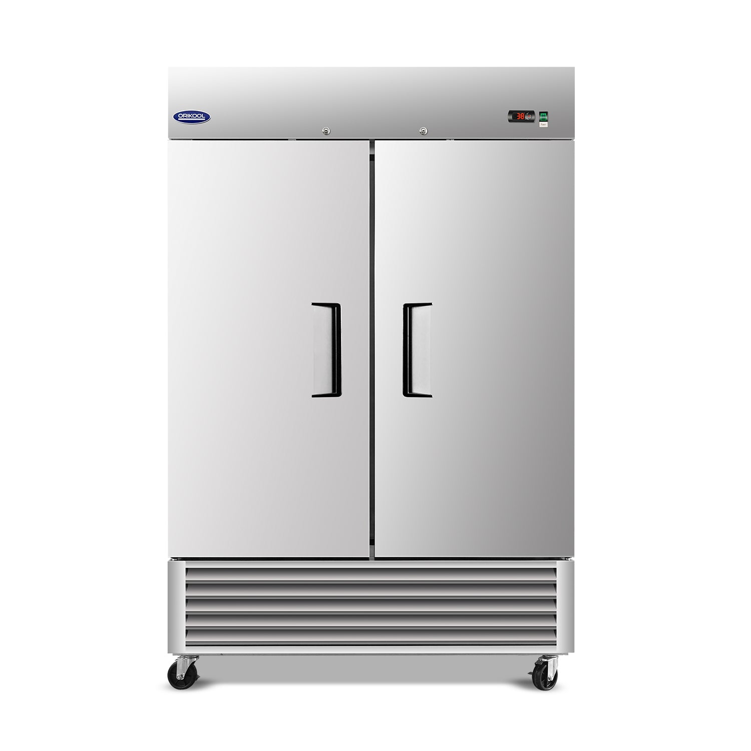 ORIKOOL 54" Commercial Reach-In Refrigerator in Stainless Steel, 2 Solid Doors, 49 cu.ft.