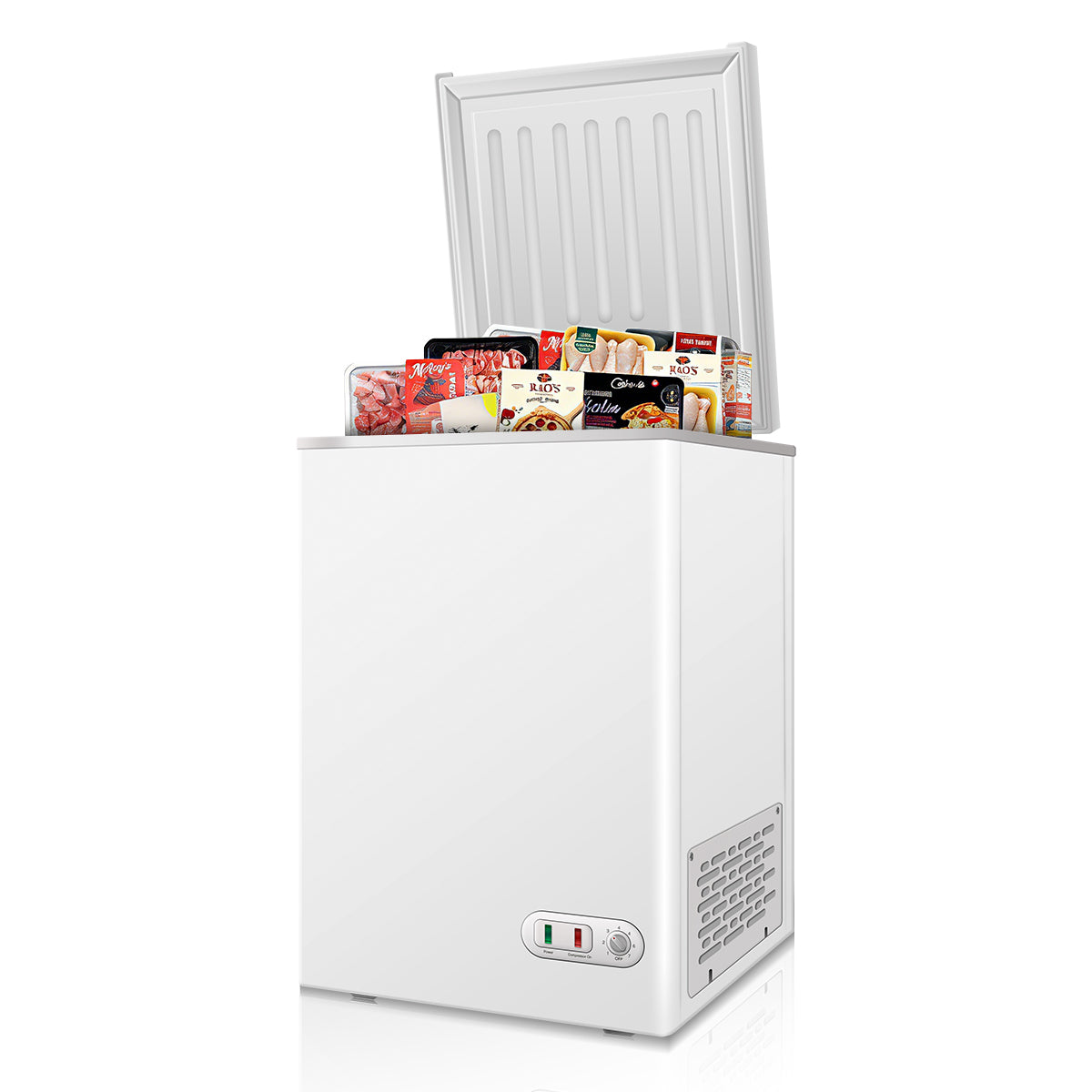 ORIKOOL 3 Cu.Ft Chest Freezer -9.5℉~ 5℉,7 Temperature Control, Removable Baskets, Energy-efficient Deep Chest Freezer