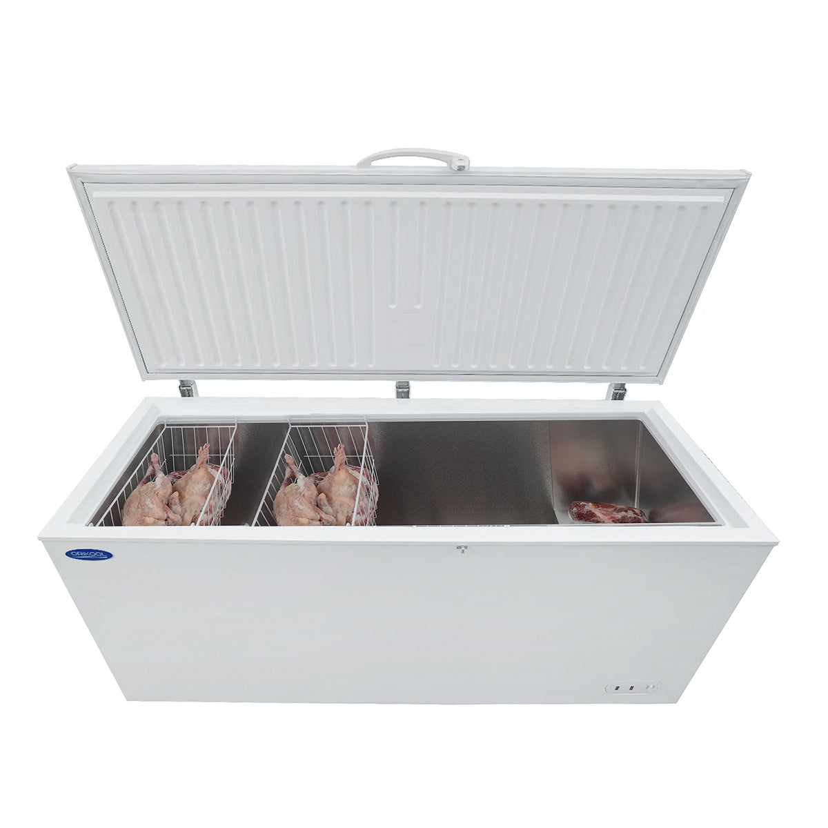 ORIKOOL 71''W Commercial Solid Top Chest Freezer 20.1 cu. ft. White BD650