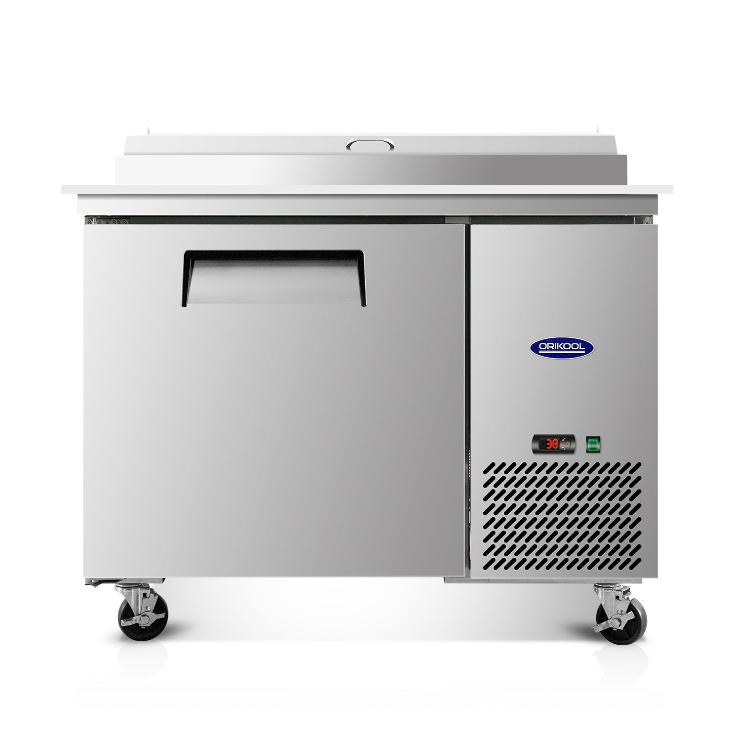 ORIKOOL 44'' Commercial Pizza Prep Table Refrigerator 1 door - 6 pans - 11.0 cu/ft