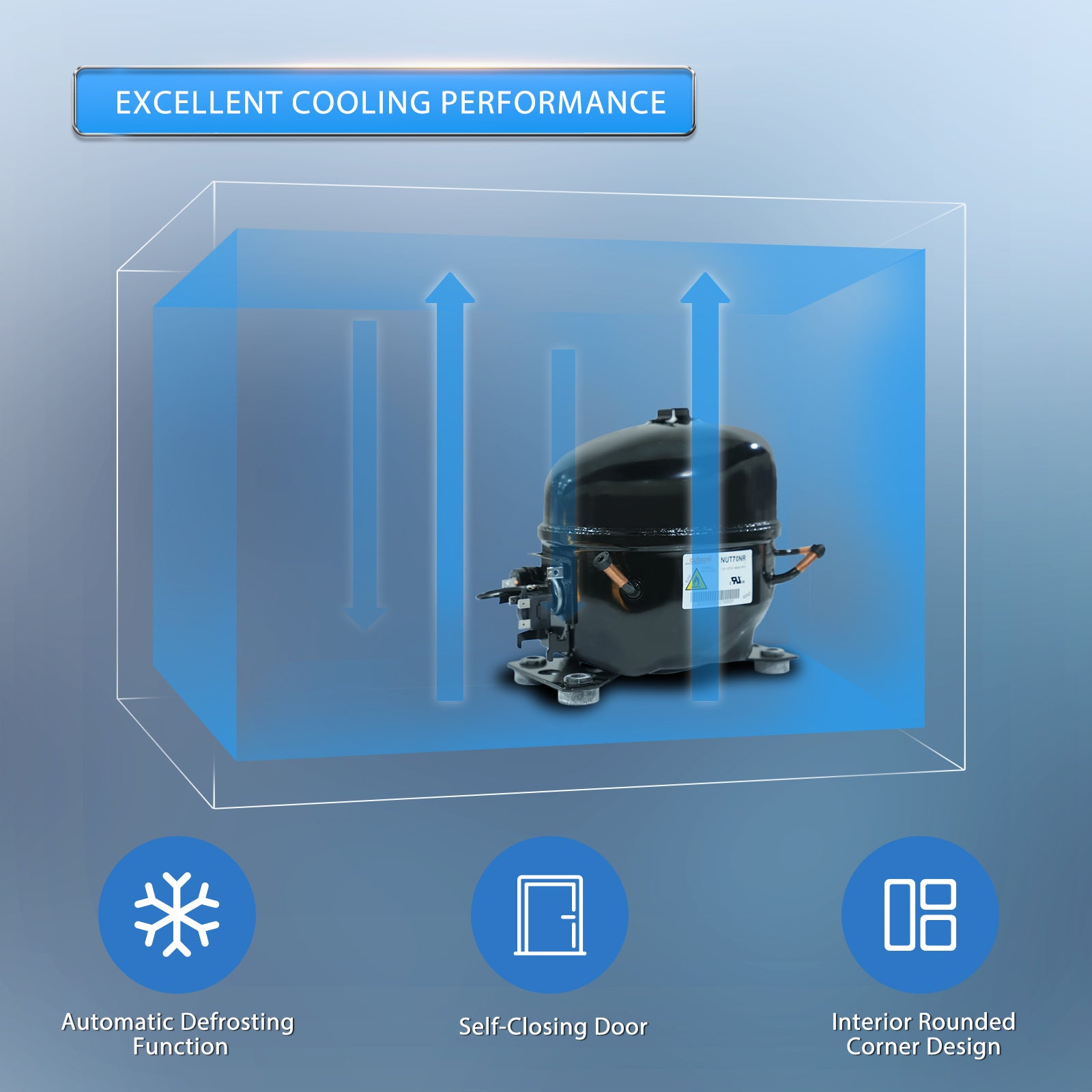 ORIKOOL 48'' 2-Door Undercounter & Work Top Refrigerator in Stainless Steel, 14.1 cu. ft. TUC48R