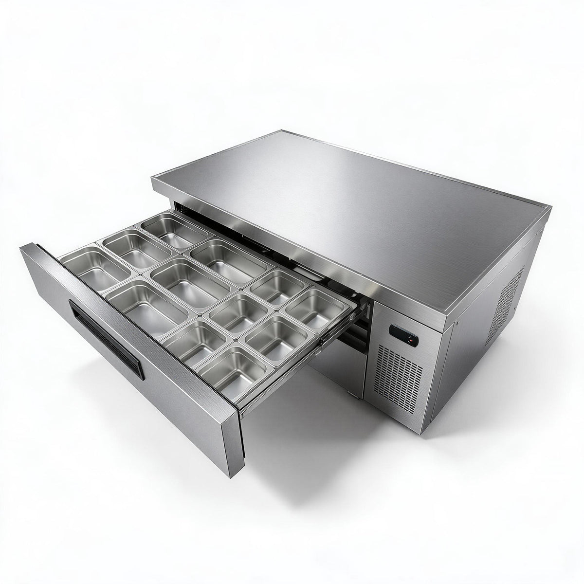 ORIKOOL 52" Commercial Refrigerated Chef Base, 8.48 Cu.Ft, Stainless Steel