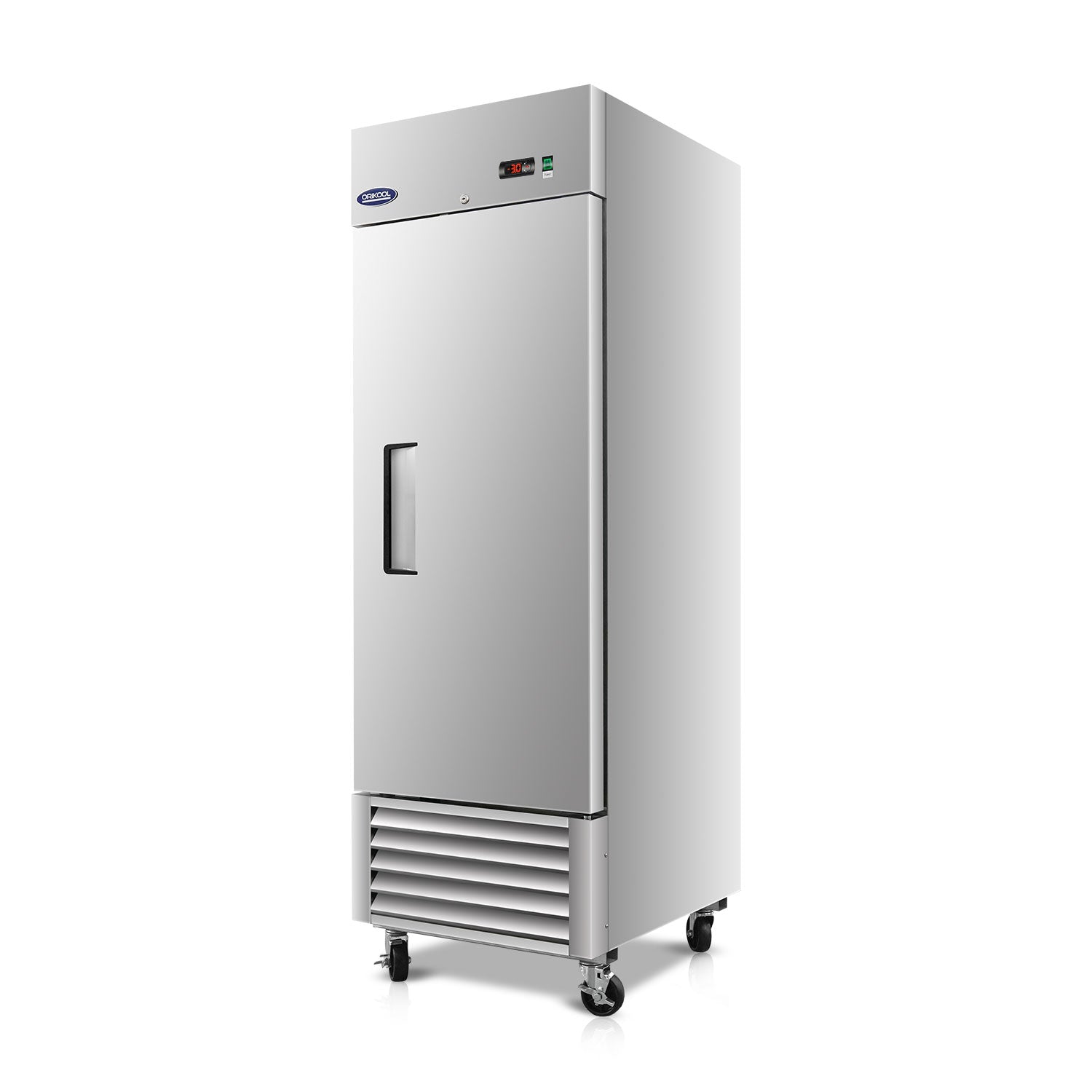 ORIKOOL 27" Commercial Reach-In Freezer in Stainless Steel, 1 Solid Door, 23 cu.ft.