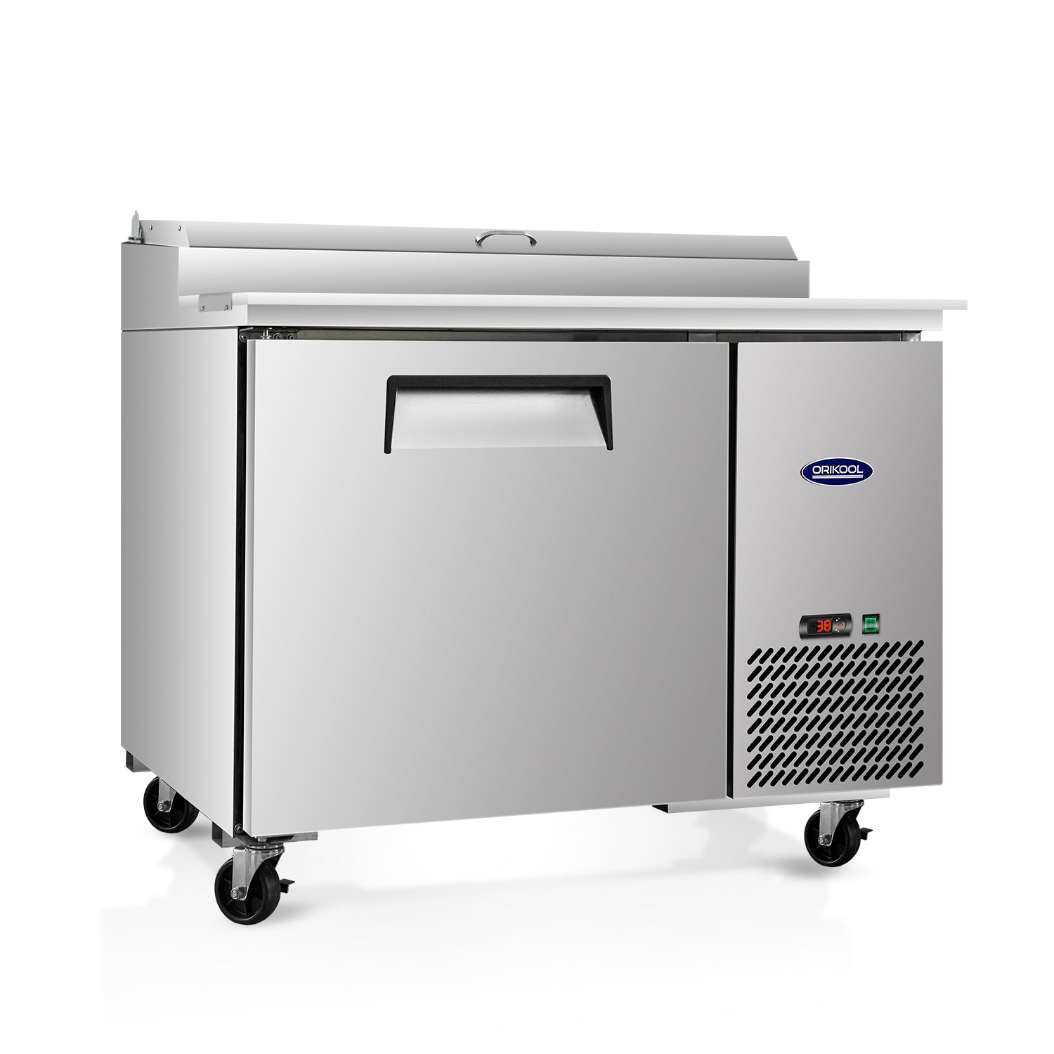 ORIKOOL 44'' Commercial Pizza Prep Table Refrigerator 1 door - 6 pans - 11.0 cu/ft