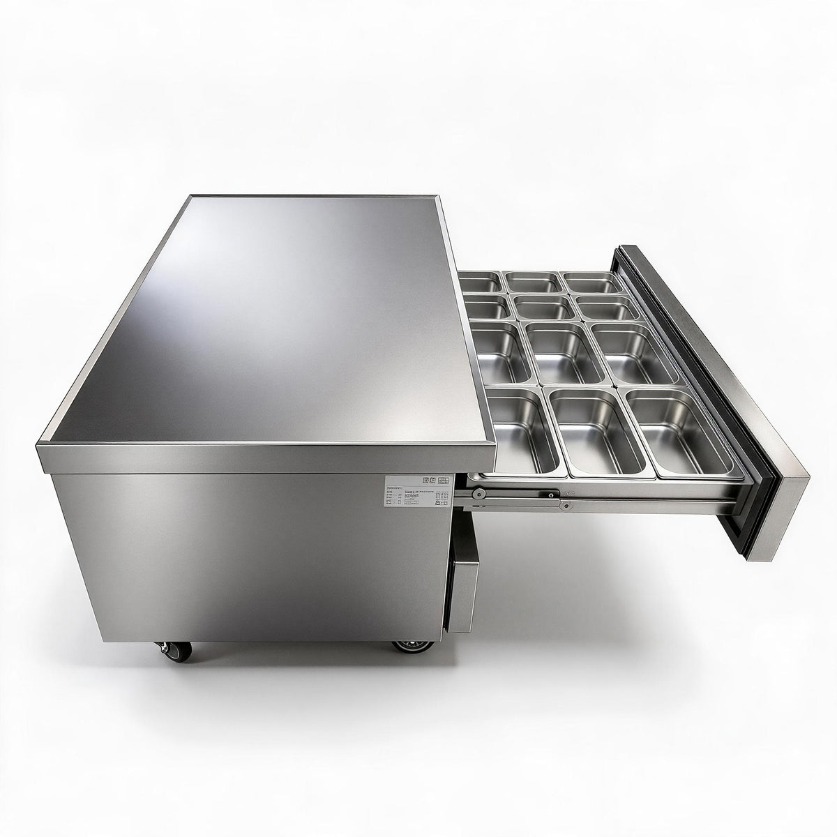 ORIKOOL 52" Commercial Refrigerated Chef Base, 8.48 Cu.Ft, Stainless Steel