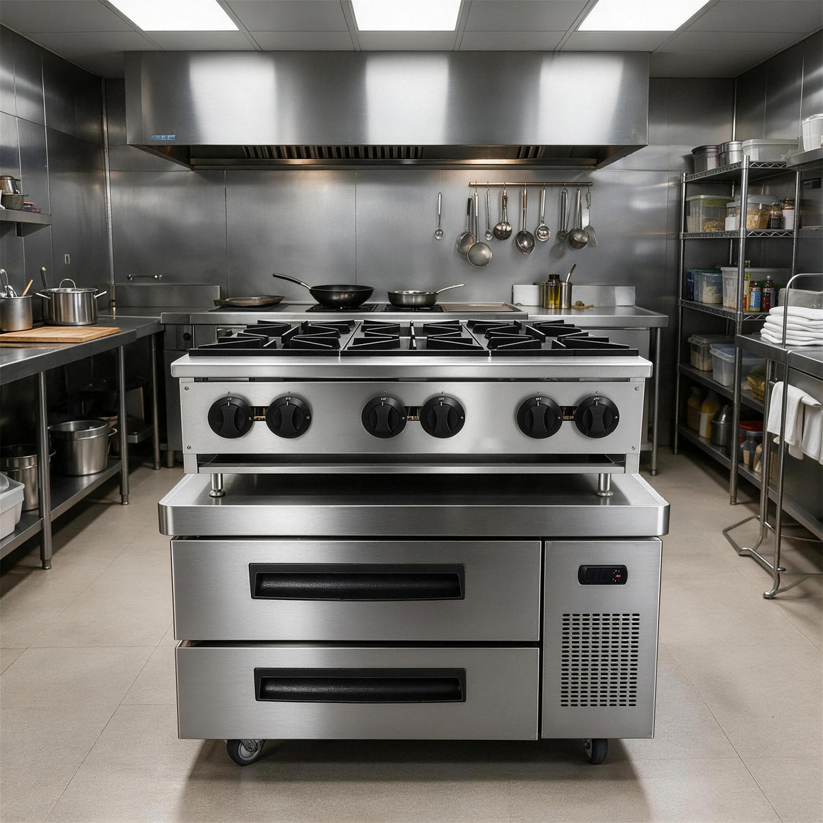 ORIKOOL 36" Commercial Refrigerated Chef Base, 4.94 Cu.Ft, Stainless Steel