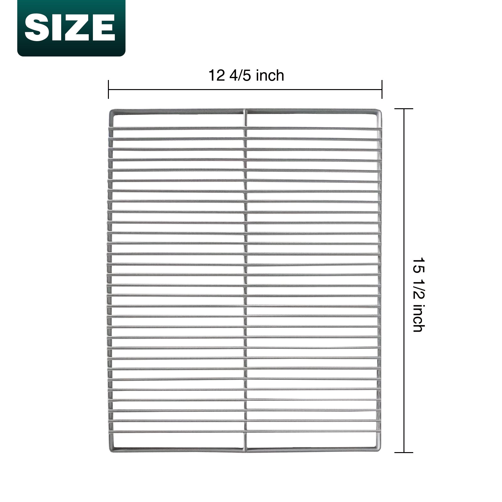 15 1/2" x 12 4/5" Commercial Refrigerator Replacement Shelves, Adjustable Epoxy-coated Wire Shelves for 35-Inch Beverage Refrigerator - Set of 4 (Two Sets), Gray