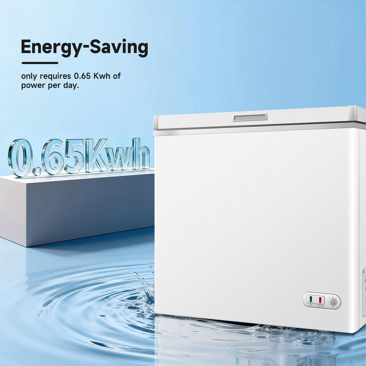 ORIKOOL 7 Cu.Ft Chest Freezer -9.5℉~ 5℉,7 Temperature Control, Removable Baskets, Energy-efficient Deep Chest Freezer