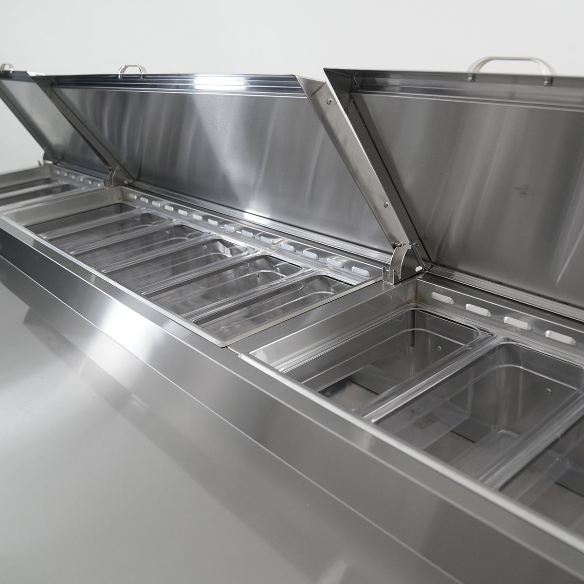 ORIKOOL 93'' Commercial Pizza Prep Table Refrigerator 3 doors - 12