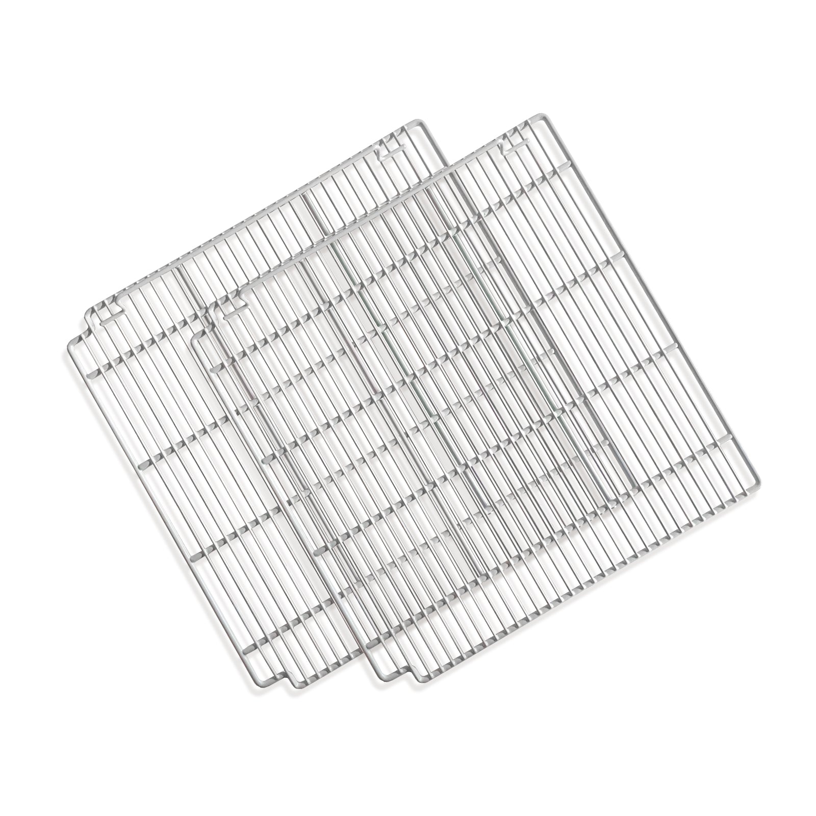 24 1/2" x 24 1/2" Commercial Freezer and Refrigerator Replacement Shelves for Double-Door Refrigerators, Set of 2, Epoxy-Coated Gray Steel Wire Shelves for the Right Section