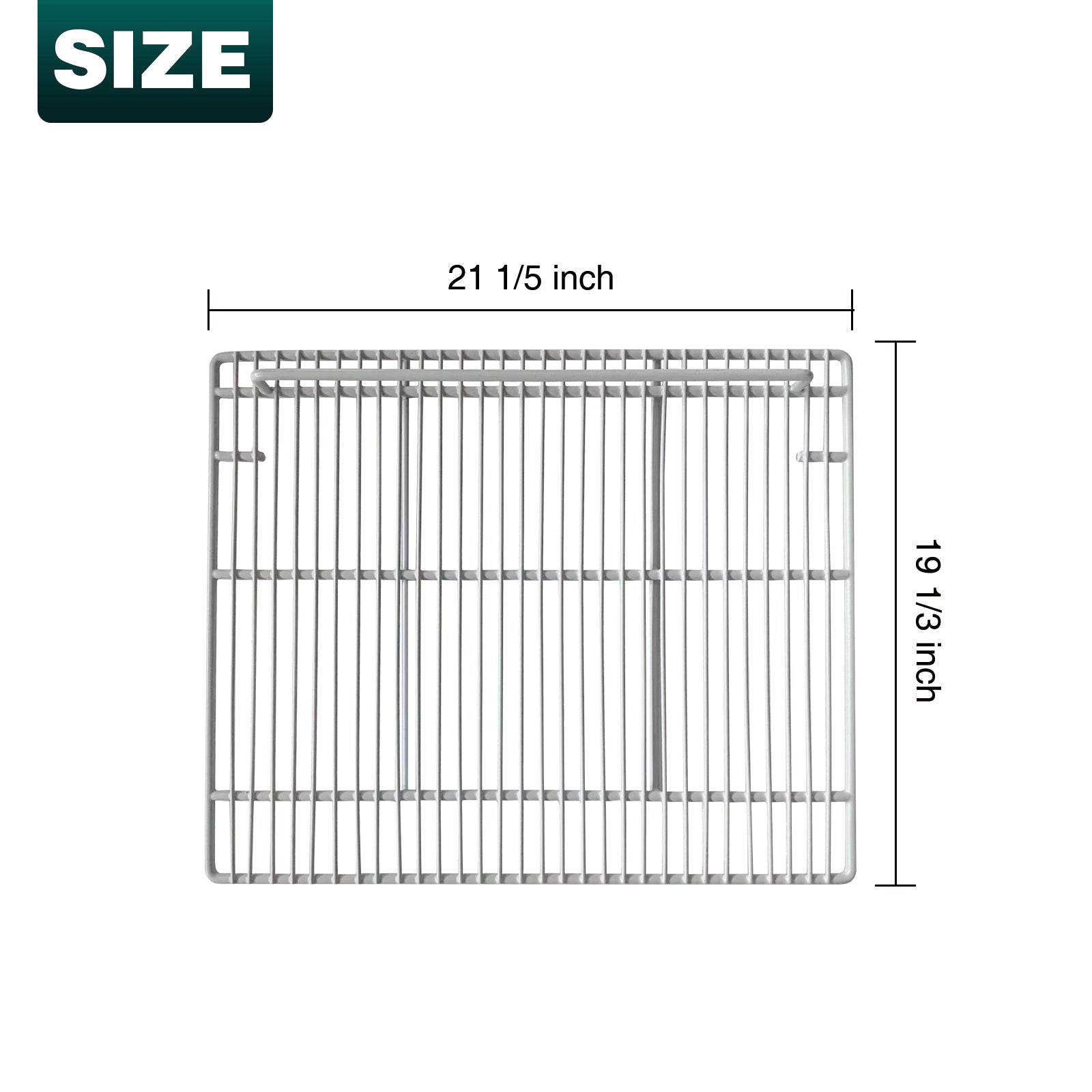 19 1/3" x 21 1/8" Commercial Freezer and Refrigerator Replacement Shelves for TSSP48, TSSP72 (Left & Right), Set of 2, Epoxy-Coated Gray Steel Wire Shelves