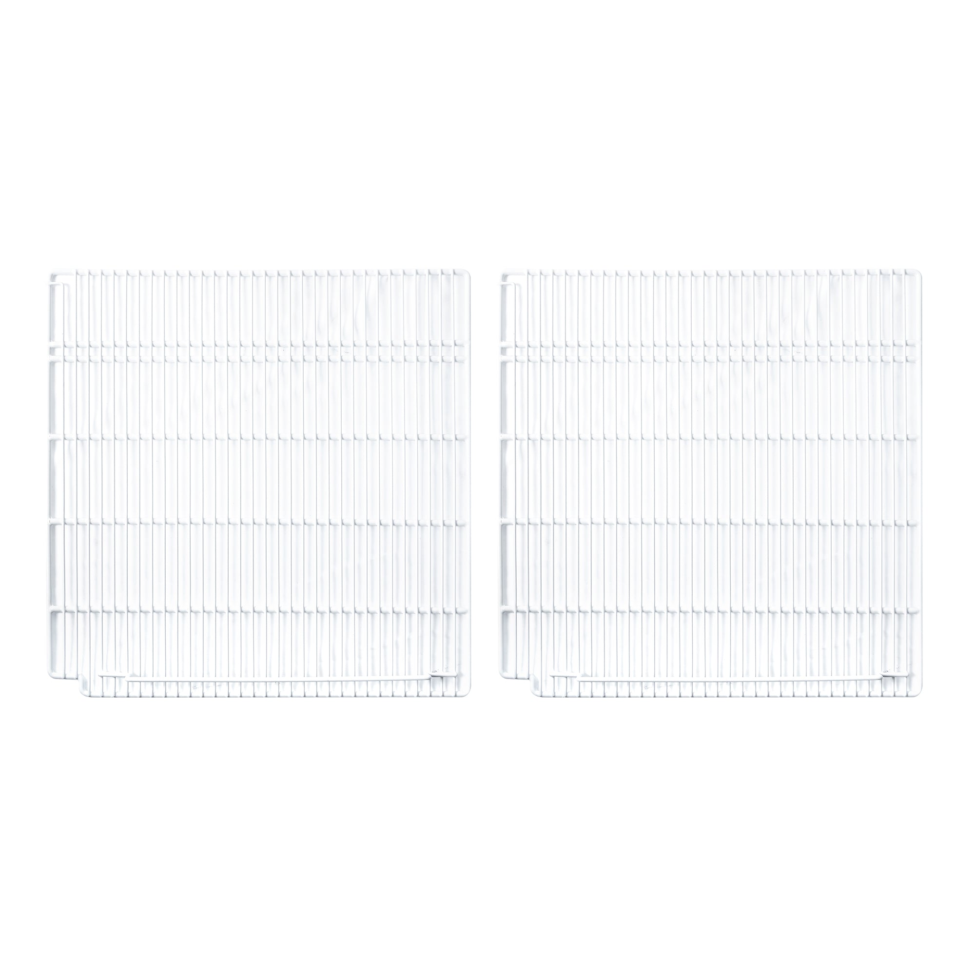 Adjustable Epoxy-coated Wire Shelves (Left) for SD1390F, SC1390F, SD1390FT, SC1390FT - Enhance Organization with Sturdy Utility Shelves - (White) Commercial Refrigerator/Freezer Shelves Set of 2