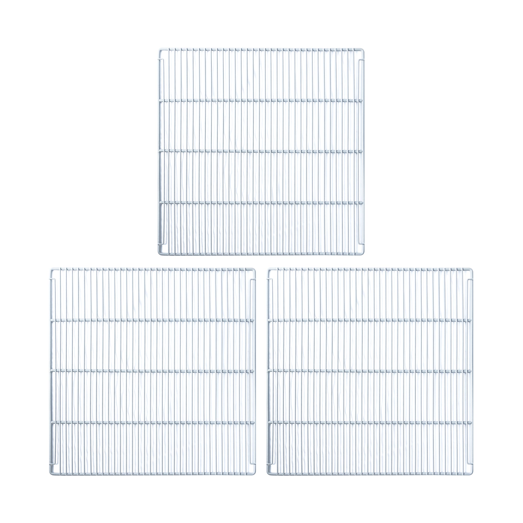 Adjustable Epoxy-coated Wire Shelves for TPP44, TPP93 (Left & Right)- Enhance Organization with Sturdy Utility Shelf - (Gray) Commercial Refrigerator Shelves Set of 3